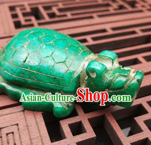 Chinese Jade Handgrip Craft Carving Tortoise Accessories Jade Handiwork Jade Ornaments