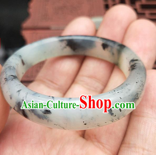 Chinese Ancient Hanfu Jade Bracelet Hetian Jade Bangle Jewelry Accessories