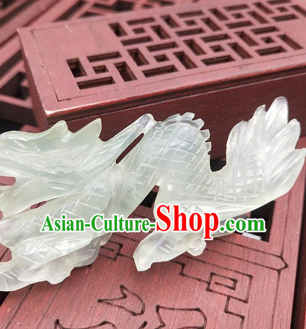 Chinese Handmade Jade Accessories Handgrip Craft Jade Jewelry Jade Dragon Pendant