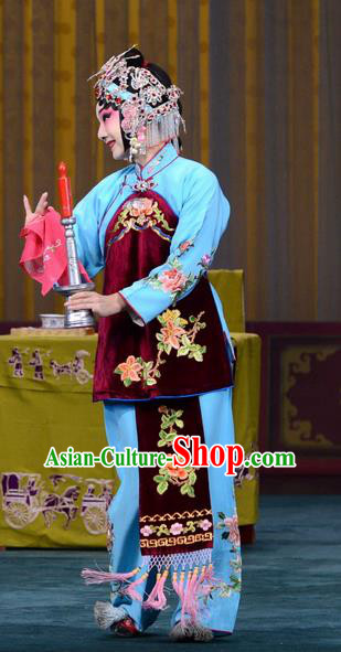 Chinese the Wandering Dragon Toys with the Phoenix Costumes Traditional Peking Opera Apparel Li Fengjie Garment and Headwear