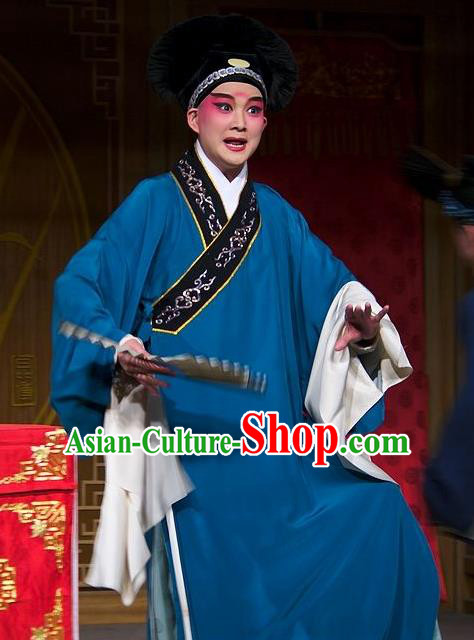 Chinese Peking Opera Costumes Selling Youlang Exclusive to the Flower Leader Kun Opera Young Men Qin Zhong Apparels Garment and Hat