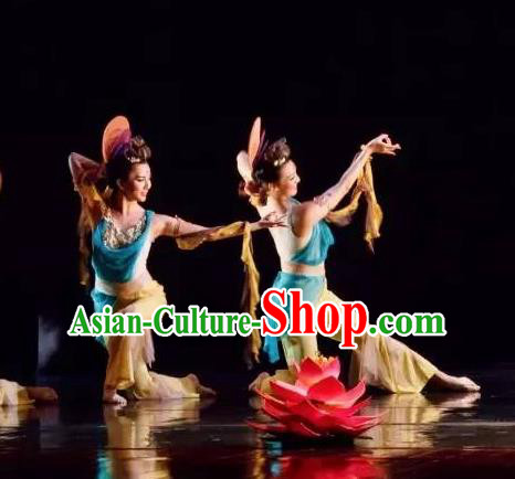 Chinese Yuan Qi Dunhuang Dance Flying Apsaras Clothing Traditional Classical Dance Stage Performance Costume for Women