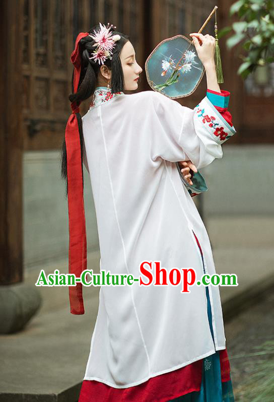 Chinese Traditional Hanfu Dress Song Dynasty Historical Costumes Ancient Noble Lady Embroidered Garment Apparels