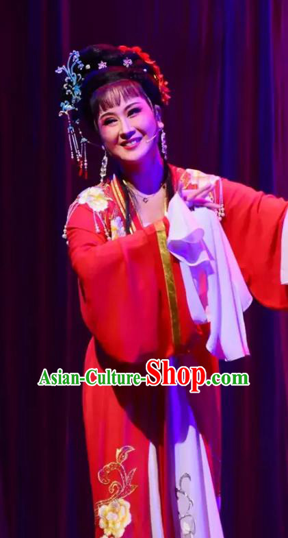 Chinese Shaoxing Opera Diva Gao Qiufang Dress Apparels Costumes and Headpieces Yi Jian Zhong Qing Yue Opera Hua Tan Garment