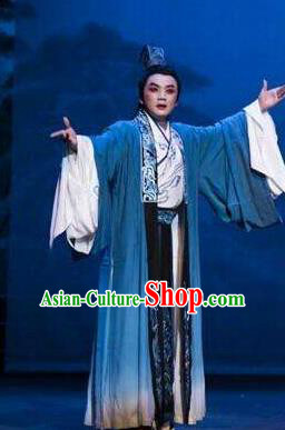 Chinese Kun Opera Scholar Young Male Chuan Shang Yin Costumes and Headwear Kunqu Opera Xiaosheng Cao Zhi Garment Niche Apparels