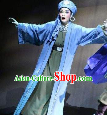Chinese Shaoxing Opera Male Garment Classical Yue Opera Desert Prince Apparels Young Man Costumes and Headwear