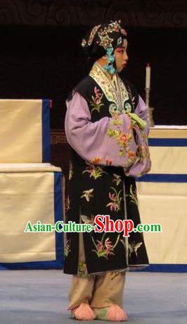 Chinese Ping Opera Xiaodan Young Lady Apparels Costumes and Headdress Zhen Zhu Shan Traditional Pingju Opera Maidservant Dress Garment