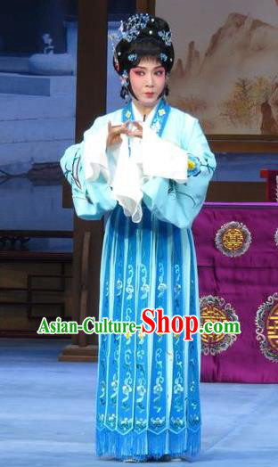 Chinese Ping Opera Hua Tan Costumes Apparels and Headpieces Xue Yu Bing Shuang Traditional Pingju Opera Dress Diva Qin Xuemei Garment