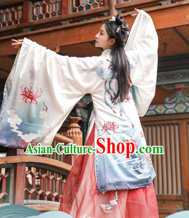 Chinese Traditional Hanfu Dress Apparels Ancient Ming Dynasty Noble Female Historical Costumes for Women