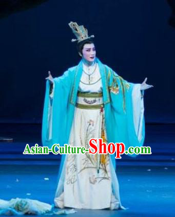 Chinese Yue Opera Royal Highness Niche Apparels Zhen Huan Shaoxing Opera Xiao Sheng Costumes Young Male Garment and Headpieces