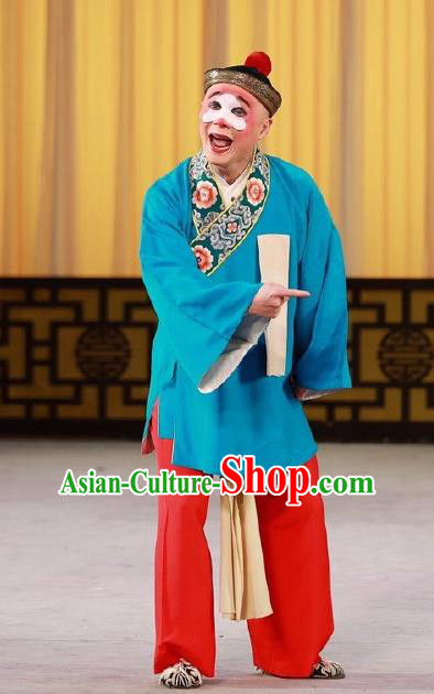 Love in the Wardrobe Chinese Peking Opera Chou Role Garment Costumes and Headwear Beijing Opera Clown Apparels Clothing