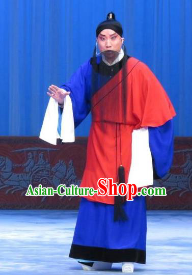 Zhou Ren Xian Sao Chinese Ping Opera Takefu Costumes and Headwear Pingju Opera Prisoner Du Wenxue Apparels Clothing