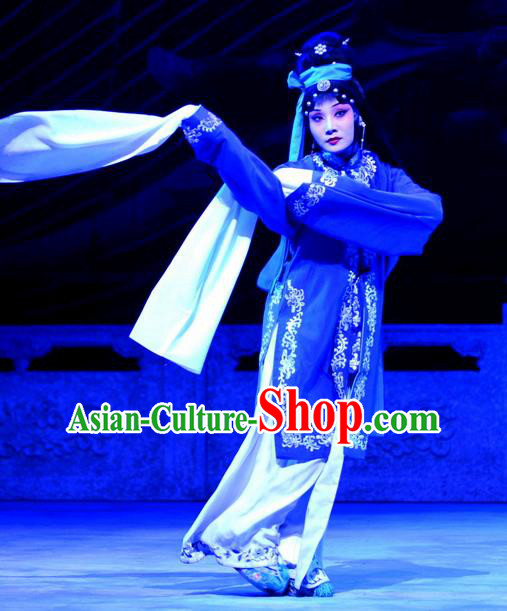 Chinese Ping Opera Tsing Yi Apparels Costumes and Headpieces Traditional Pingju Opera Palm Civet for Prince Noble Consort Li Dress Garment