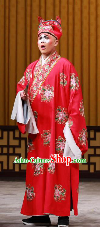 Shi Wen Hui Chinese Peking Opera Rich Childe Garment Costumes and Headwear Beijing Opera Young Man Niu Siwen Apparels Clothing