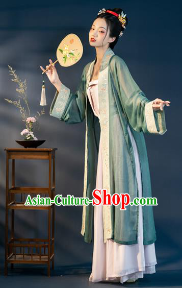 Chinese Traditional Song Dynasty Historical Costumes Ancient Nobility Lady Hanfu Dress Garment Apparels Complete Set