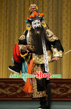 Xiao Yao Jin Chinese Peking Opera Wusheng Garment Costumes and Headwear Beijing Opera Martial Male Apparels Takefu Hua Qin Clothing