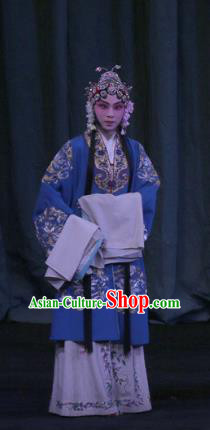Chinese Beijing Opera Young Female Apparels Yu Guo Yuan Costumes and Headpieces Traditional Peking Opera Imperial Concubine Dress Hua Tan Garment