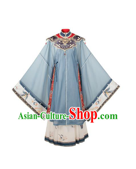 Chinese Traditional Ming Dynasty Nobility Lady Historical Costumes Ancient Royal Infanta Hanfu Dress Court Princess Garment