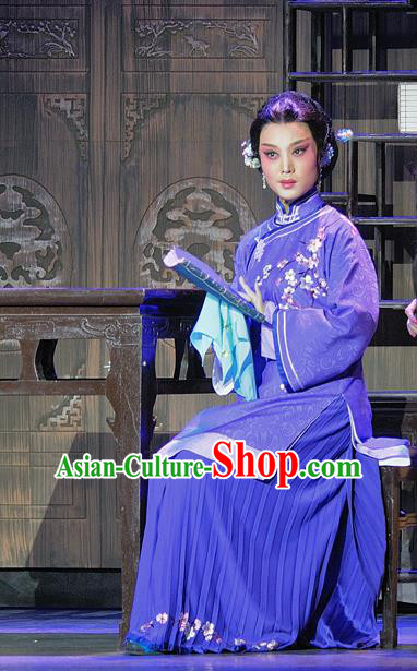 Chinese Beijing Opera Young Female Garment Luo Mei Yin Costumes and Hair Accessories Traditional Peking Opera Actress Dress Diva Mei Fen Apparels