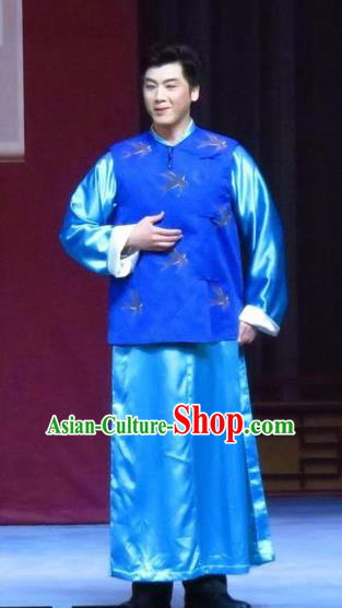 Zhao Yunniang Chinese Ping Opera Republican Period Rich Childe Garment Costumes Pingju Opera Young Male Apparels Clothing