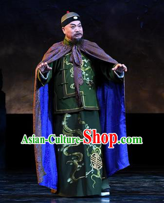 Jin E Chinese Ping Opera Qing Dynasty Landlord Garment Costumes and Headwear Pingju Opera Merchant Apparels Clothing
