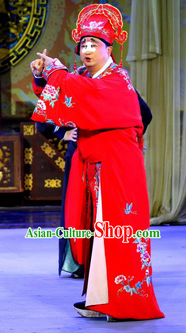 Sheng Si Pai Chinese Sichuan Opera Clown Apparels Costumes and Headpieces Peking Opera Bully Yan Sanlang Garment Childe Clothing