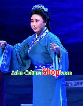 Chinese Beijing Opera Elderly Woman Apparels Costumes and Headpieces Traditional Peking Opera Ma Zu Pantaloon Dress Dame Garment