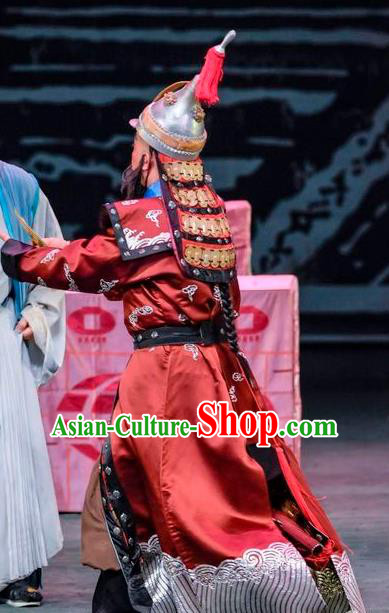Scholar of Ba Shan Chinese Sichuan Opera General Apparels Costumes and Headpieces Peking Opera Martial Male Garment Li Youheng Clothing