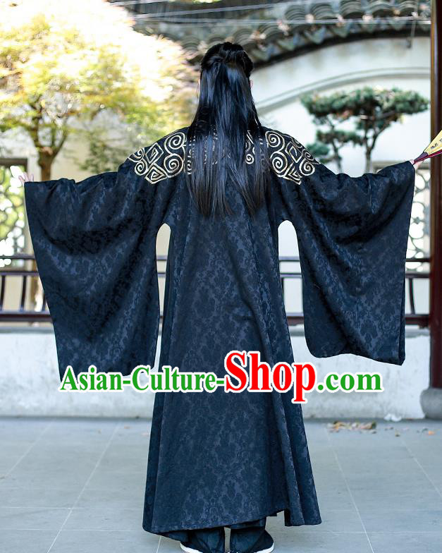 Chinese Han Dynasty Swordsman Historical Costumes Traditional Apparels Ancient Drama Prince Hanfu Clothing for Men