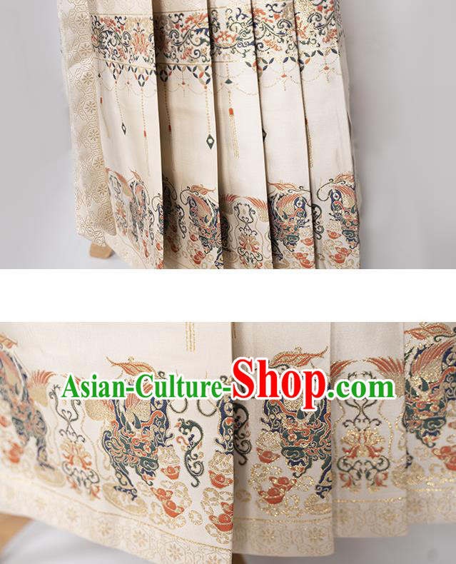 Chinese Ming Dynasty Noble Princess Historical Costumes Ancient Blouse and Skirt Traditional Patrician Female Hanfu Dress Apparels