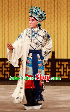 Yan Yang Tower Chinese Peking Opera Takefu Garment Costumes and Headwear Beijing Opera Apparels Martial Male Soldier Clothing