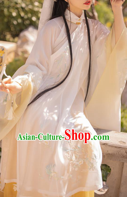 Traditional Chinese Ming Dynasty Royal Princess Historical Costumes Ancient Noble Female Embroidered Hanfu Dress Apparels
