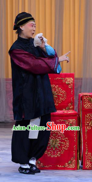 Chinese Beijing Opera Elderly Female Apparels Costumes and Headpieces Xin An Yi Traditional Peking Opera Old Dame Dress Garment