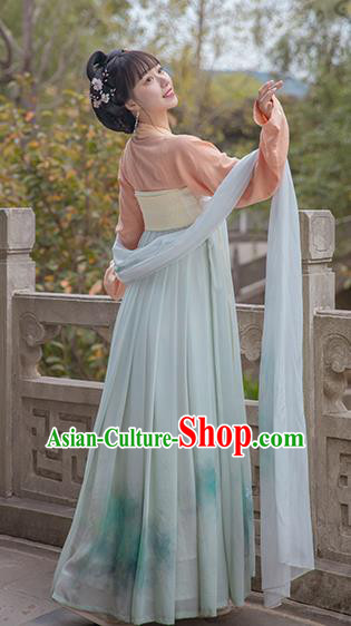 Chinese Ancient Noble Princess Historical Costumes Traditional Embroidered Hanfu Dress Tang Dynasty Court Lady Garment