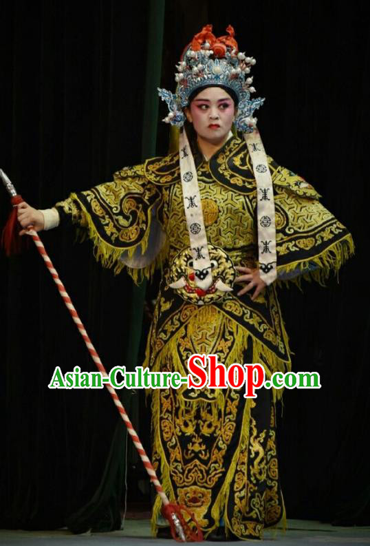 Chinese Shanxi Opera Soldier Armor Apparels Costumes and Headpieces Traditional Jin Opera Martial Male Garment Wusheng Warrior Clothing