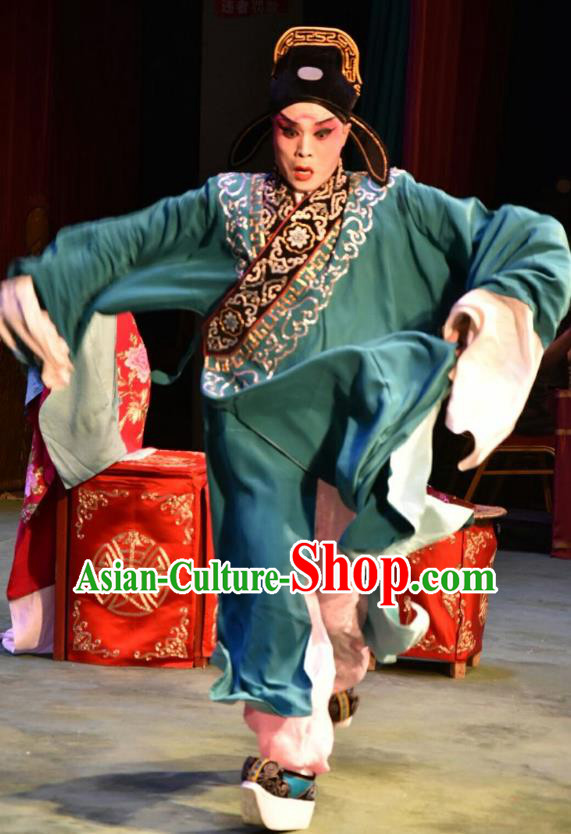 Fu Gui Tu Chinese Shanxi Opera Scholar Ni Jun Apparels Costumes and Headpieces Traditional Jin Opera Xiaosheng Garment Young Male Clothing