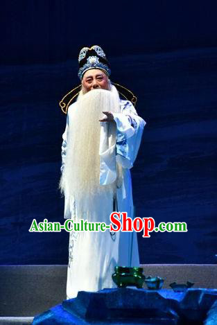 Fenyang King Chinese Shanxi Opera Laosheng Apparels Costumes and Headpieces Traditional Jin Opera Elderly Male Garment Hero Guo Ziyi Clothing