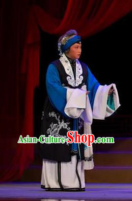 Chinese Han Opera Wet Nurse Garment Yu Zhou Feng Costumes and Headdress Traditional Hubei Hanchu Opera Pantaloon Apparels Elderly Female Dress