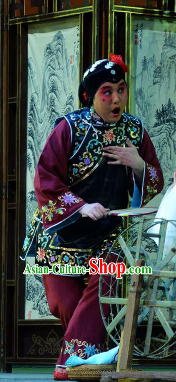 Chinese Han Opera Woman Matchmaker Garment Chun Niang Qu Costumes and Headdress Traditional Hubei Hanchu Opera Elderly Woman Apparels Dame Dress