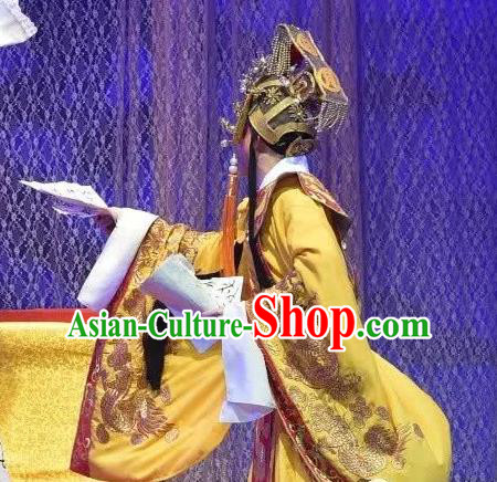 Southern Tang Emperor Chinese Guangdong Opera Monarch Apparels Costumes and Headpieces Traditional Cantonese Opera Lord Garment Young Male Clothing
