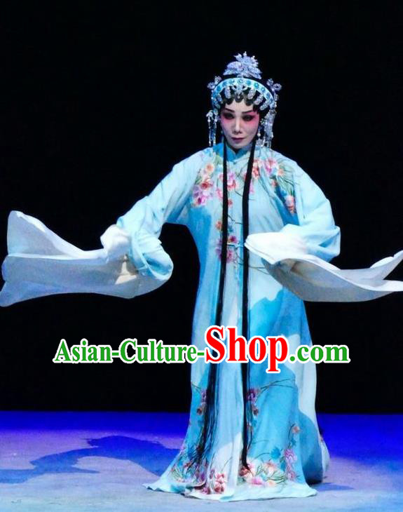 Chinese Cantonese Opera Actress Yang Yaoxian Garment Hua Jian Ji Costumes and Headdress Traditional Guangdong Opera Hua Tan Apparels Diva Dress