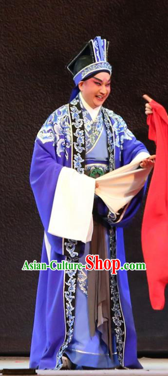 Gao Emperor of Han Chinese Guangdong Opera Young Male Apparels Costumes and Headpieces Traditional Cantonese Opera Xiaosheng Garment Liu Bang Clothing