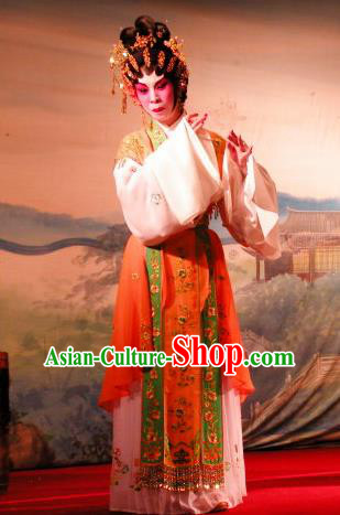 Chinese Cantonese Opera Young Female Garment Love in the Red Plum Costumes and Headdress Traditional Guangdong Opera Actress Apparels Consort Li Huiniang Dress