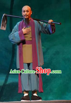 Zhuang Yuan Lin Zhaotang Chinese Guangdong Opera Farmer Apparels Costumes and Headwear Traditional Cantonese Opera Civilian Garment Qing Dynasty Clothing