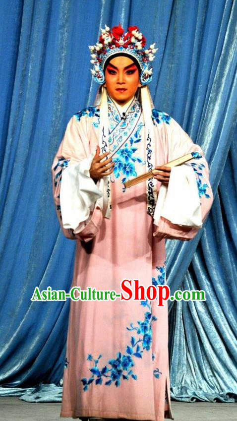 The Sword Chinese Guangdong Opera Young Male Apparels Costumes and Headwear Traditional Cantonese Opera Wusheng Garment Wang Han Clothing