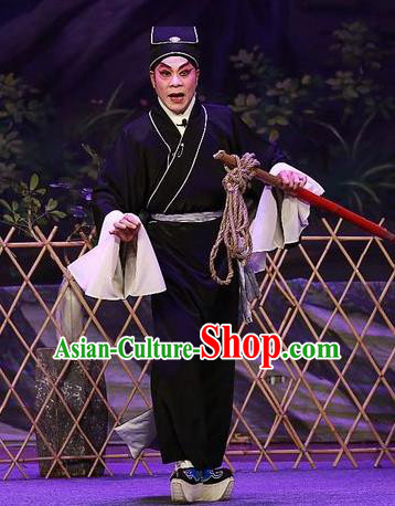 Chinese Guangdong Opera Xiaosheng Pang Qiao Apparels Costumes and Headwear Traditional Cantonese Opera Young Male Garment Niche Clothing