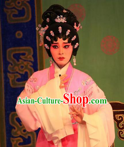Chinese Cantonese Opera Young Female Garment Xu Jiujing Costumes and Headdress Traditional Guangdong Opera Actress Apparels Diva Li Qianniang Dress