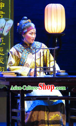 Chinese Historical Drama Yinzhan Naxi Ancient Countess Garment Costumes Traditional Stage Show Dress Qing Dynasty Noble Woman Apparels and Headpieces