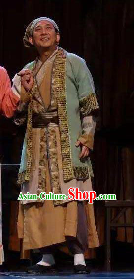 Chinese Traditional Ming Dynasty Servant Clothing Stage Performance Historical Drama New Dragon Inn Apparels Costumes Ancient Civilian Male Garment and Headwear