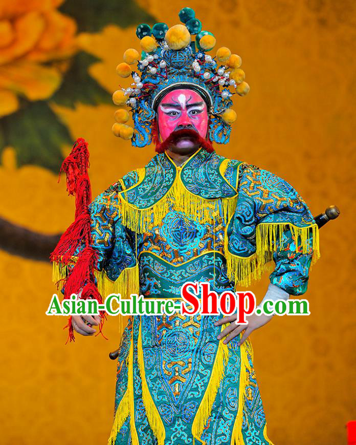 Sui Chao Luan Chinese Sichuan Opera Martial Male Apparels Costumes and Headpieces Peking Opera Highlights Garment General Ma Shumou Armor Clothing